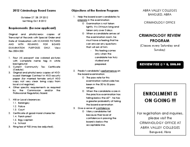 Criminology Board Exams