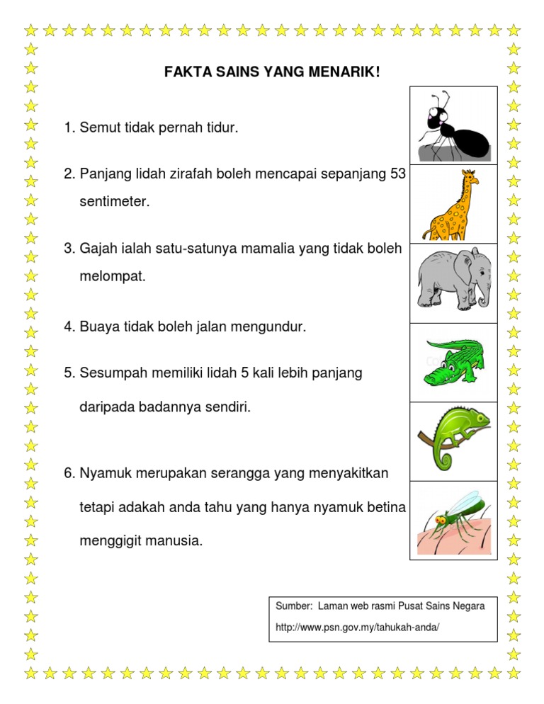 Fakta Sains Yang Menarik Pdf