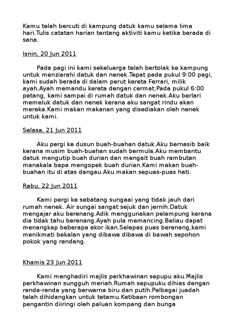 Catatan Pulang Ke Kampung Pdf