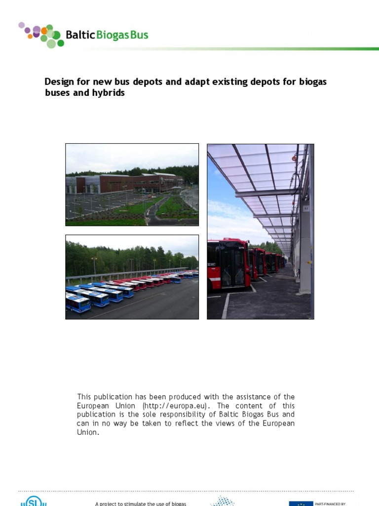 Biogas Bus Depot Design Guidelines | PDF | Bus | Biogas