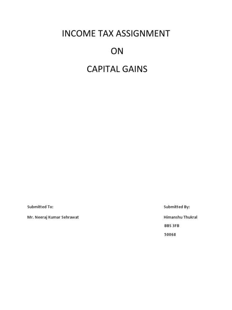 assignment on capital gains