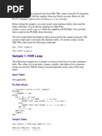 Sample 1. FOR Loop: Input Table