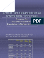 Criterios Para El Diagnostico de Las Enfermedades Profesiona