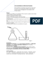 Effect of Enzyme Concentration on Reaction Rate