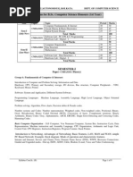 Syllabus For B.Sc. Computer Science Honours (1st Year) : Paper - (Theory)