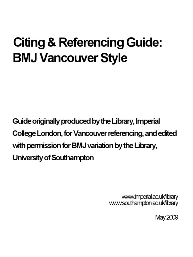 Vancouver referencing image