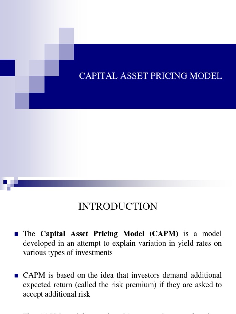 Understanding the Capital Asset Pricing Model | PDF | Capital Asset ...