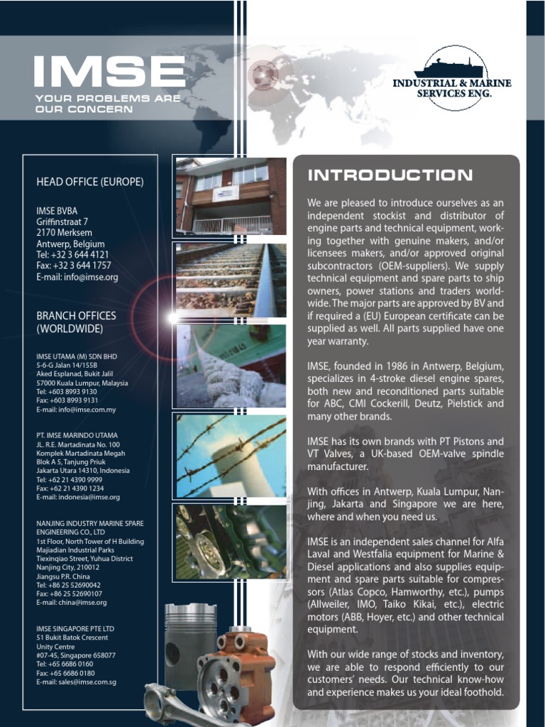 Imse Eu Brochure Pdf Diesel Engine Cylinder Engine