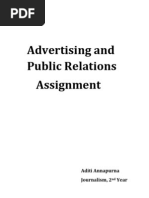 Advertising and public Relations