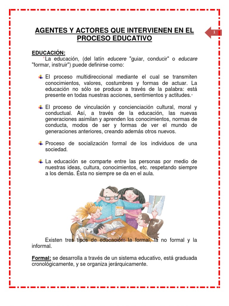 Agentes en el Proceso Educativo | PDF | Plan de estudios | Planificación