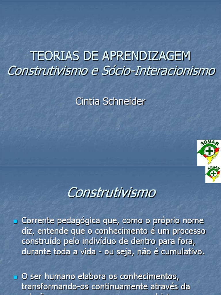 Teorias de Aprendizagem | PDF | Behaviorismo | Aprendizado