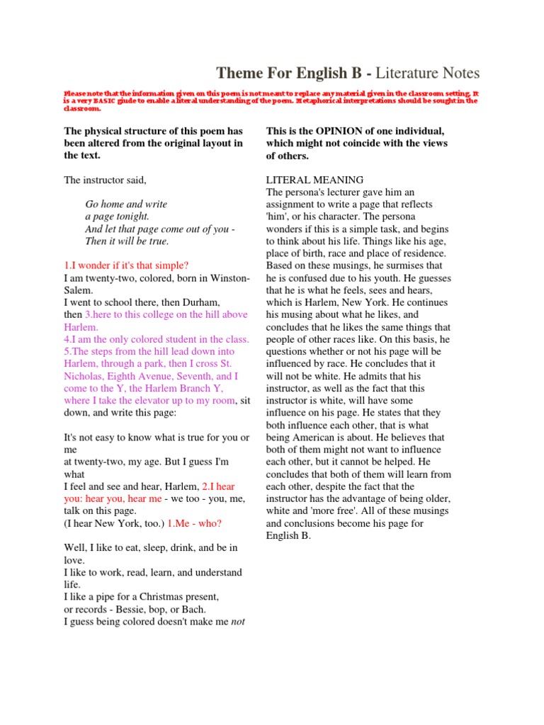 Theme for English B Classroom (750 views)