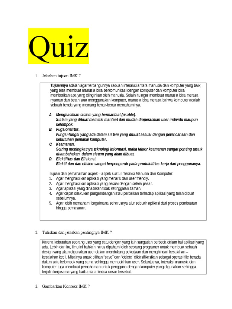 Soal Jawab Quiz1