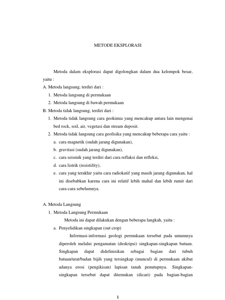Metode Eksplorasi | PDF | Sains & Matematika