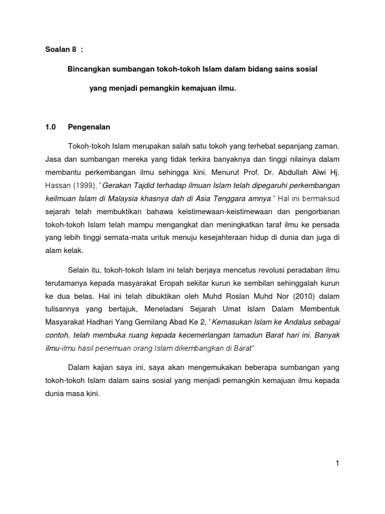 Bincangkan Sumbangan Tokoh Sains Social Pdf