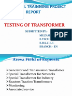 Industrial Trainning Project: Testing of Transformer