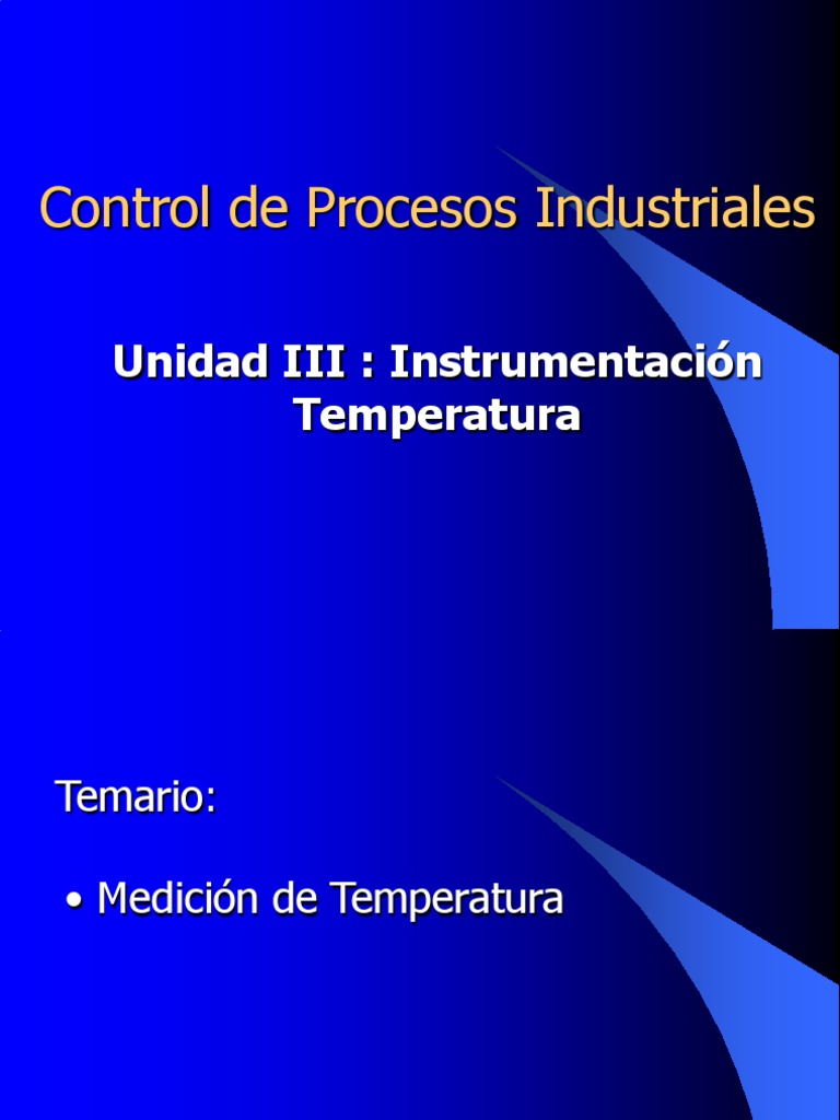 04 Instrumentacion (Cap IV Clase 1 Temperatura) | PDF | Par ...