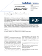 Illicit Drug Use in Cluster Headache Patients and in The General Population: A Comparative Cross-Sectional Survey