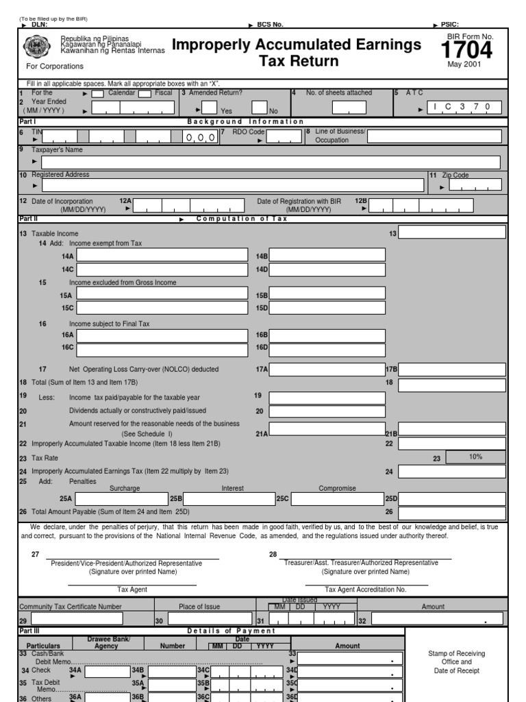 30121704 (MAY2001) final Taxes Stocks