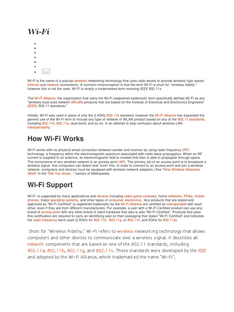 Understanding Wi-Fi Technology | PDF | Wi Fi | Wireless Lan