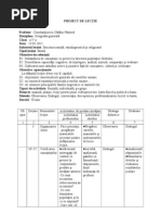 Structura Populatiei Proiect Lectie Clasa A V A