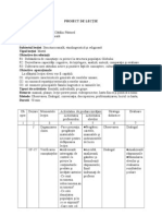 Structura Populatiei Proiect Lectie Clasa A V A