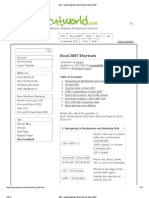 200+ Useful Keyboard Shortcuts for Excel 2007