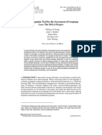 O'Grady 2009 a Psycholinguistic Tool for the Assessment of Language Loss