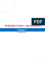 CH 1; Introduction Management