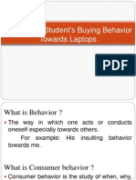 A Study On Students Buying Behavior Towards Laptops