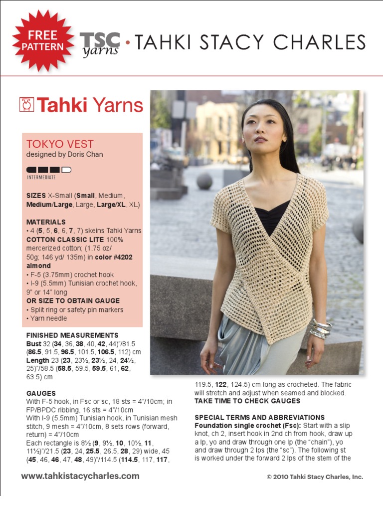 Tokyo Vest, PDF, Seam (Sewing)