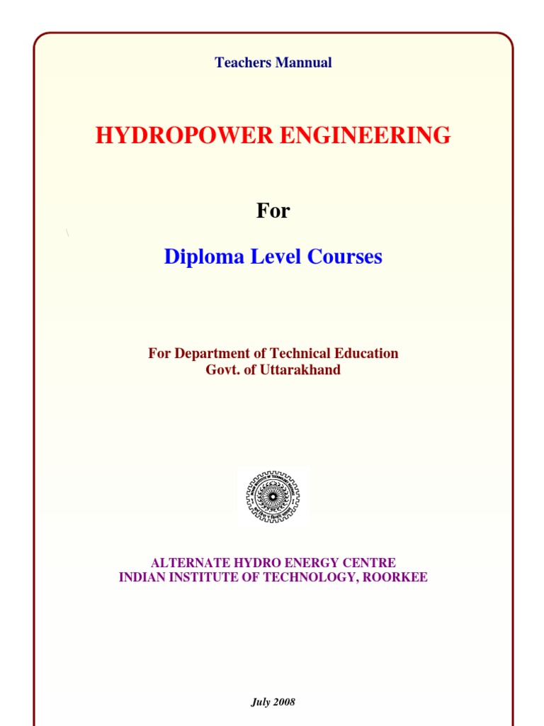 Hydropower Engineering Diploma Course | PDF | Hydroelectricity | Reservoir