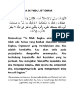 Doa Saiyyidul Istighfar