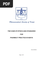 Code of Ethics For Pharmacists in kenya-PSk, 1st Edition.2009.
