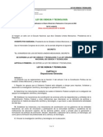 LEY DE CIENCIA Y TECNOLOGÍA (Reforma 8-2006)