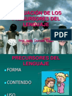 Evaluación de Los Precursores Del Lenguaje