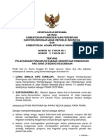 Kesepakatan Bersama Antara Kementerian Pemberdayaan Perempuan Dan Perlindungan Anak Republik Indonesia Dan Kementerian Agama Republik Indonesia