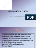 INFORMÁTICA 1° AÑO BACH UNO