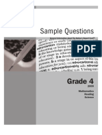 Sample Questions: General Information About The Nation's Report Card