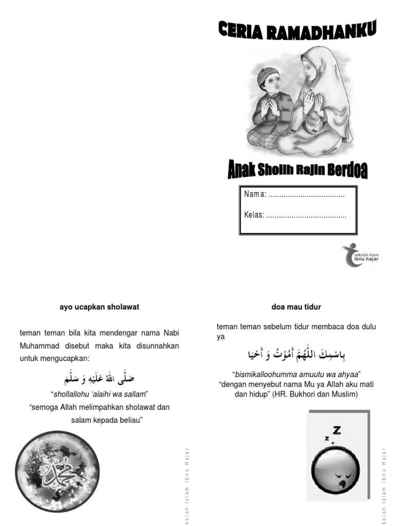Kumpulan Doa Untuk Anak Anak
