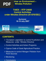 Control Activities Under Nitrates Directive