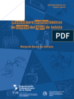 Manual para An{alisis básico de calidad del agua para bebida