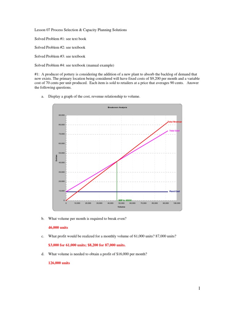 Process Selection & Capacity Planning | PDF | Textbook | Microeconomics