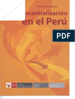 Informe Del Proceso de Descentralizacion 2007 - 2008