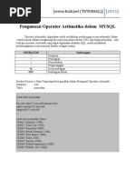 Download Pengunaan Operator Aritmatika Dalam MYSQL by Latief Kahn SN141015740 doc pdf