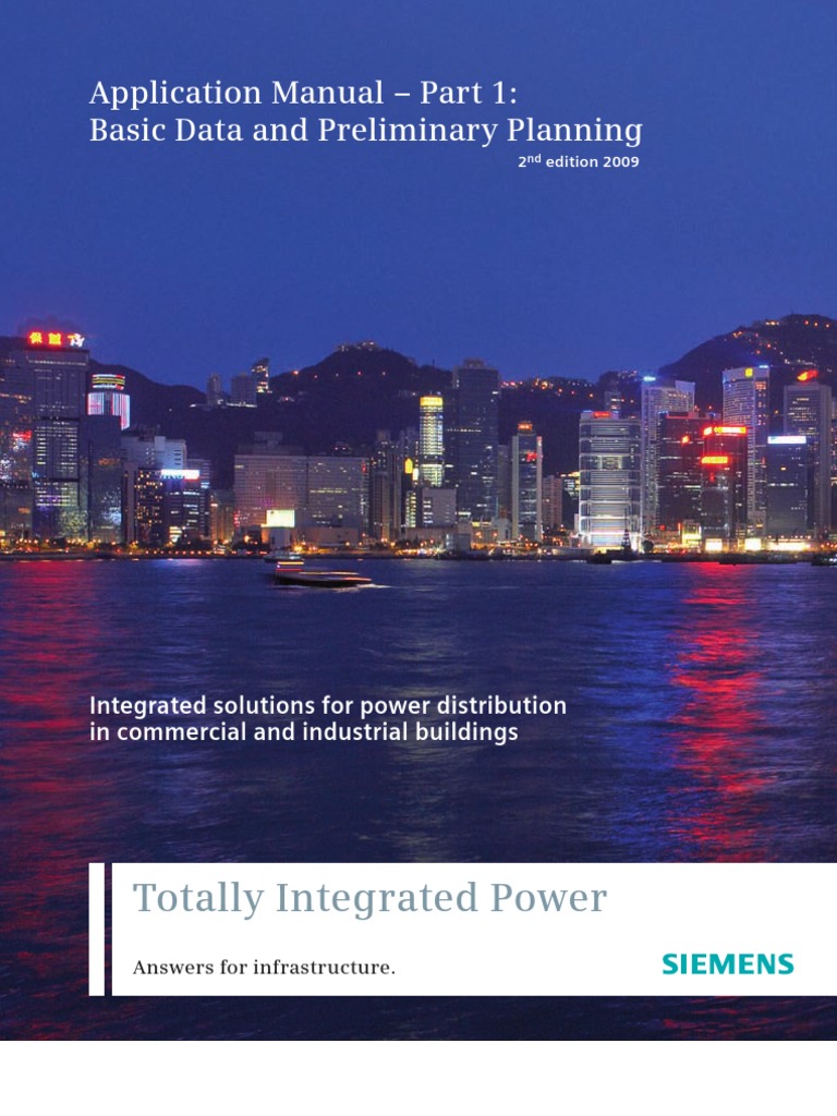 SIEMENS Application Manual Part 1 Basic Data and Preliminary Planning
