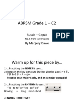 ABRSM Violin Grade 1 2012-2015 C2 Russia Gopak PRACTICE NOTES