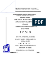 Analisis Del Metodo de Hunter y Actualizacion Del Metodo de Calculo Para Instalaciones Hidraulicas en Edificios