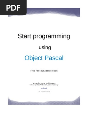コンピュータ・IT OBJECT PASCAL HANDBOOK Free Object Pascal Handbook by Marco Cantu - Embarcadero