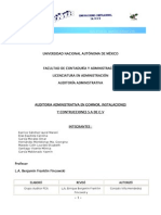 Auditoria Administrativa en Gomnor, Instalaciones y Construcciones S.A. de C.V.